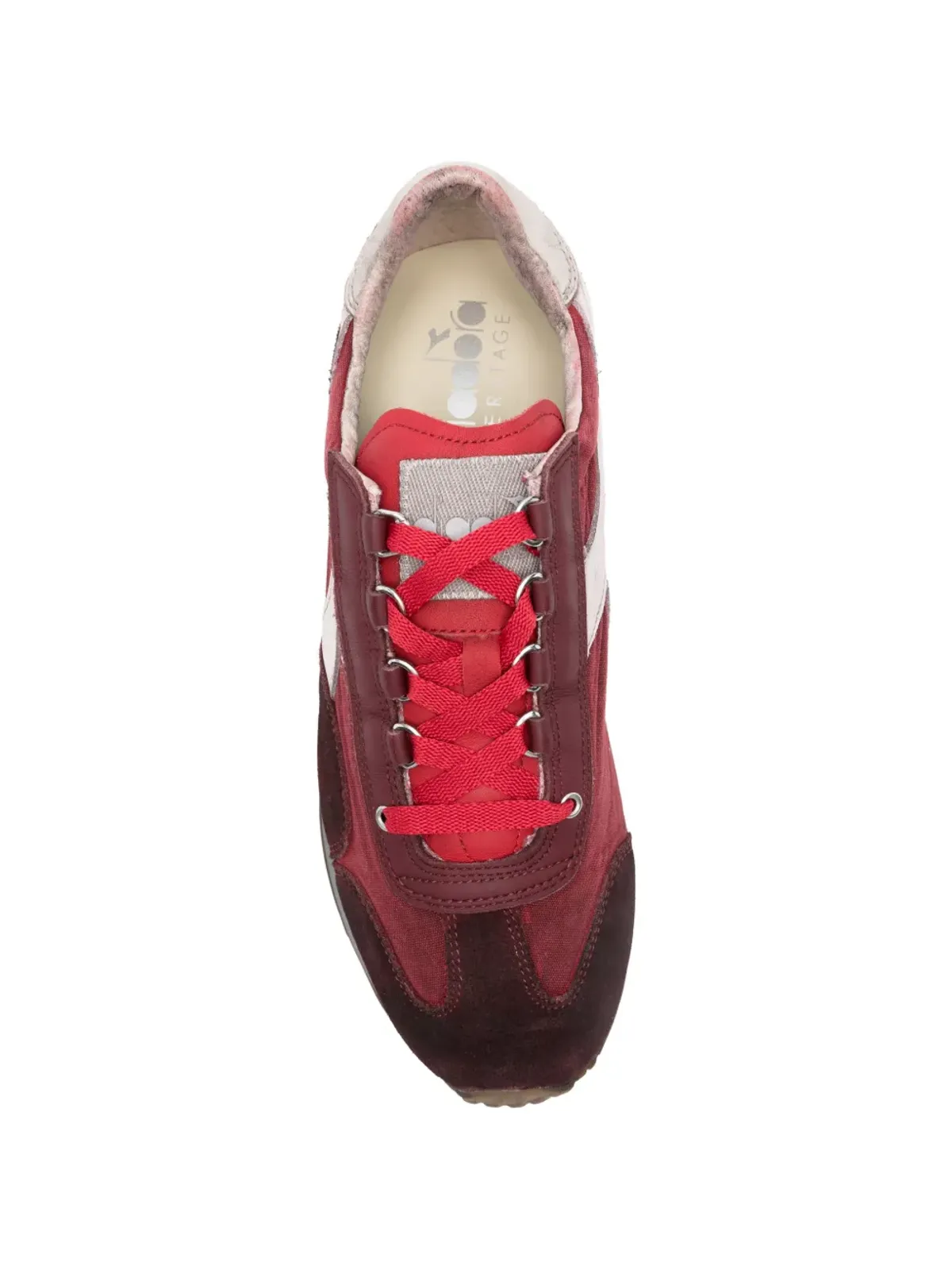 Diadora Equipe ロゴストライプ レザー スニーカー - 画像4