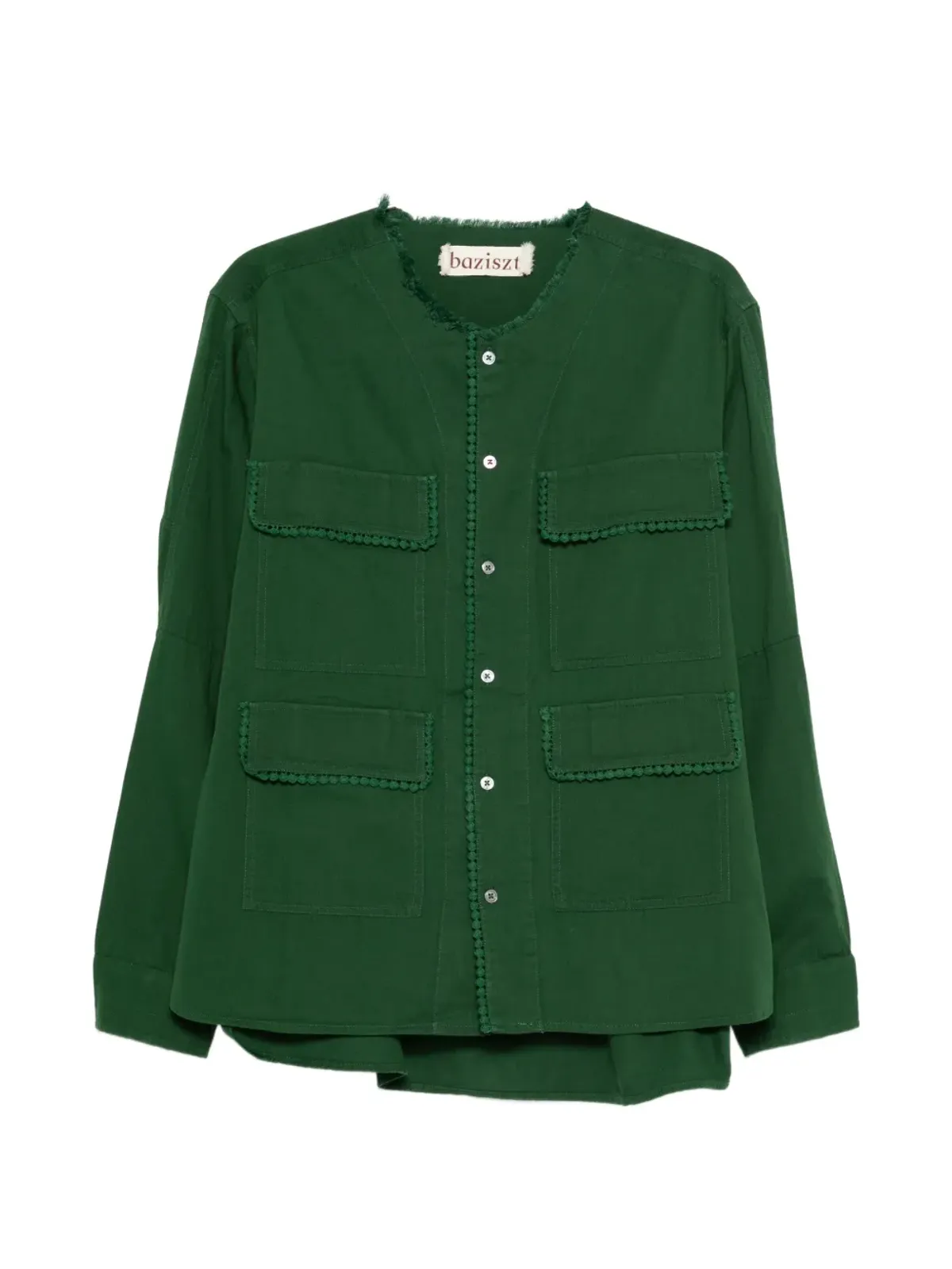 Baziszt Corniche pocket shirt - Green - 画像1