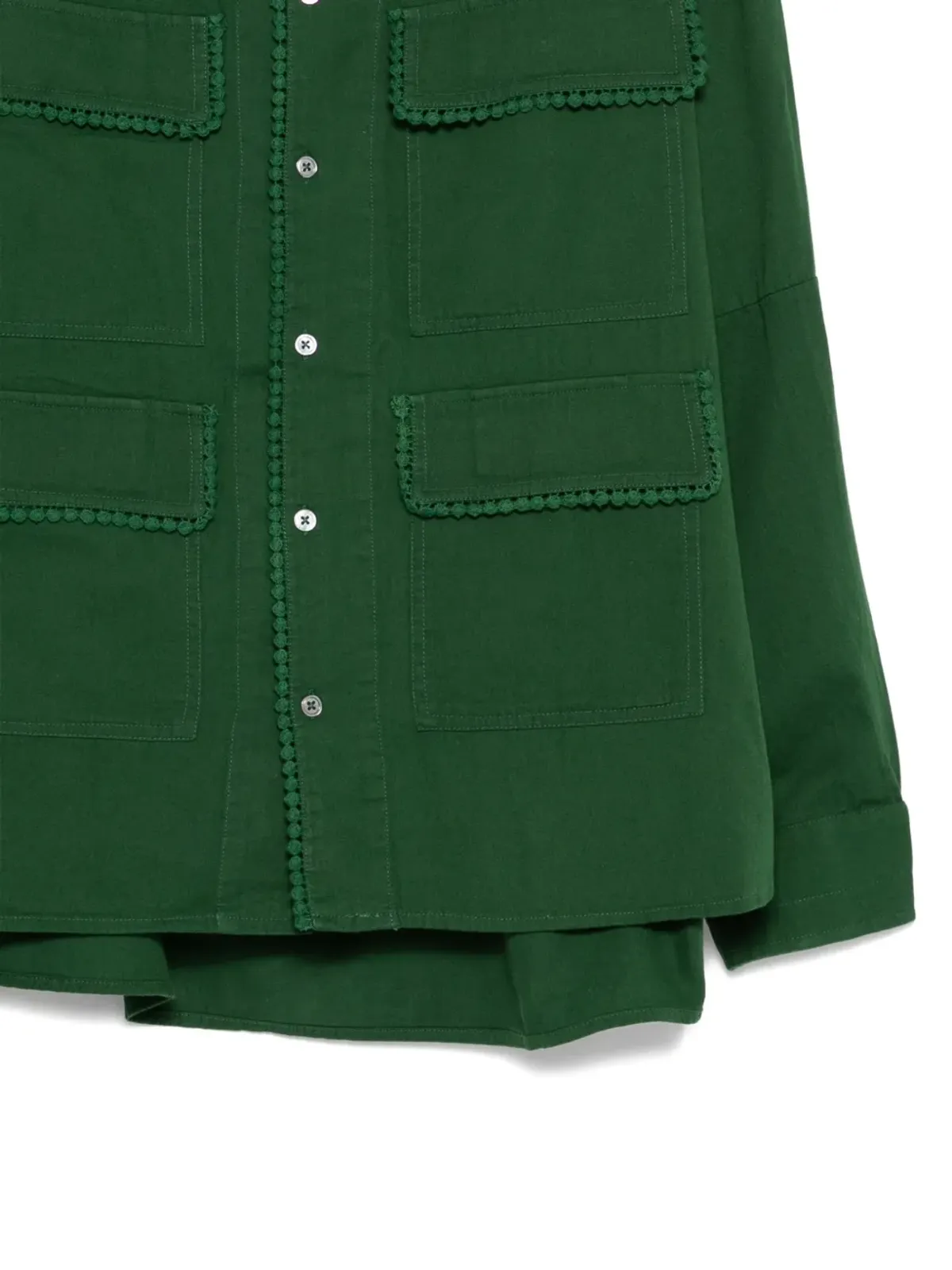 Baziszt Corniche pocket shirt - Green - 画像3