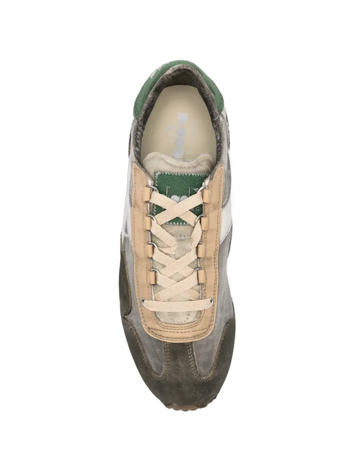 Diadora Equipe ベージュ レザー スニーカー - 画像4