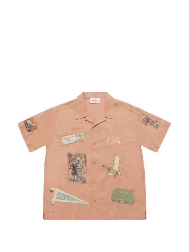 Samuel Zelig Samuel Zelig Trail Camp embroidered shirt - Orangeの商品画像