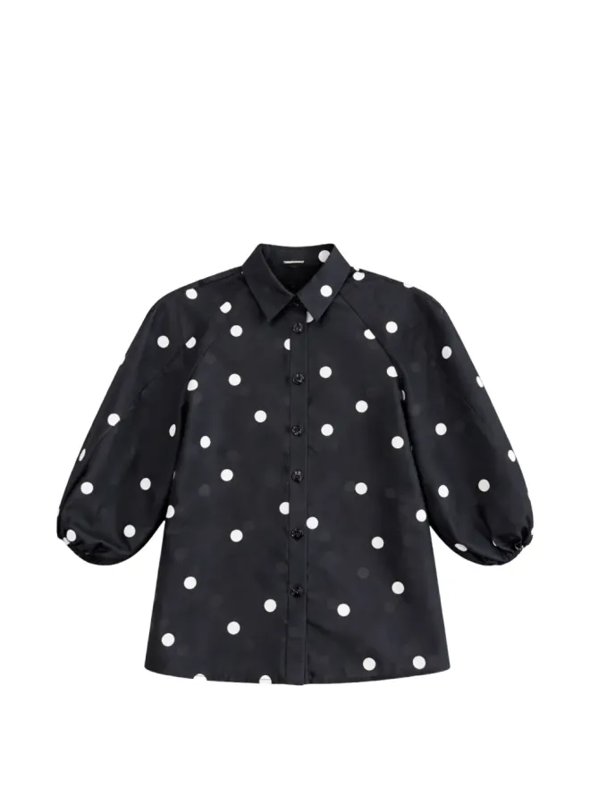 Alexis Alexis ポルカドット柄 ボタン付きシャツ ブラックの商品画像