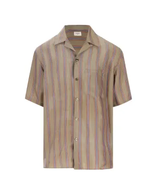 Saint Laurent ストライプ柄チェストポケットシャツ - Neutrals - サムネイル1