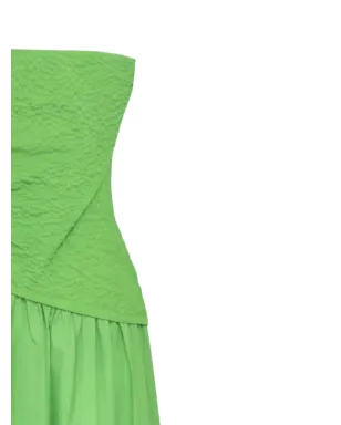 STAUD Nia textured strapless midi dress - Green - サムネイル2
