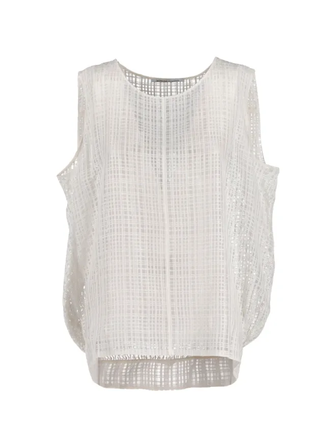 Agnona Vintage Agnona Vintage チェック柄トップス - Whiteの商品画像