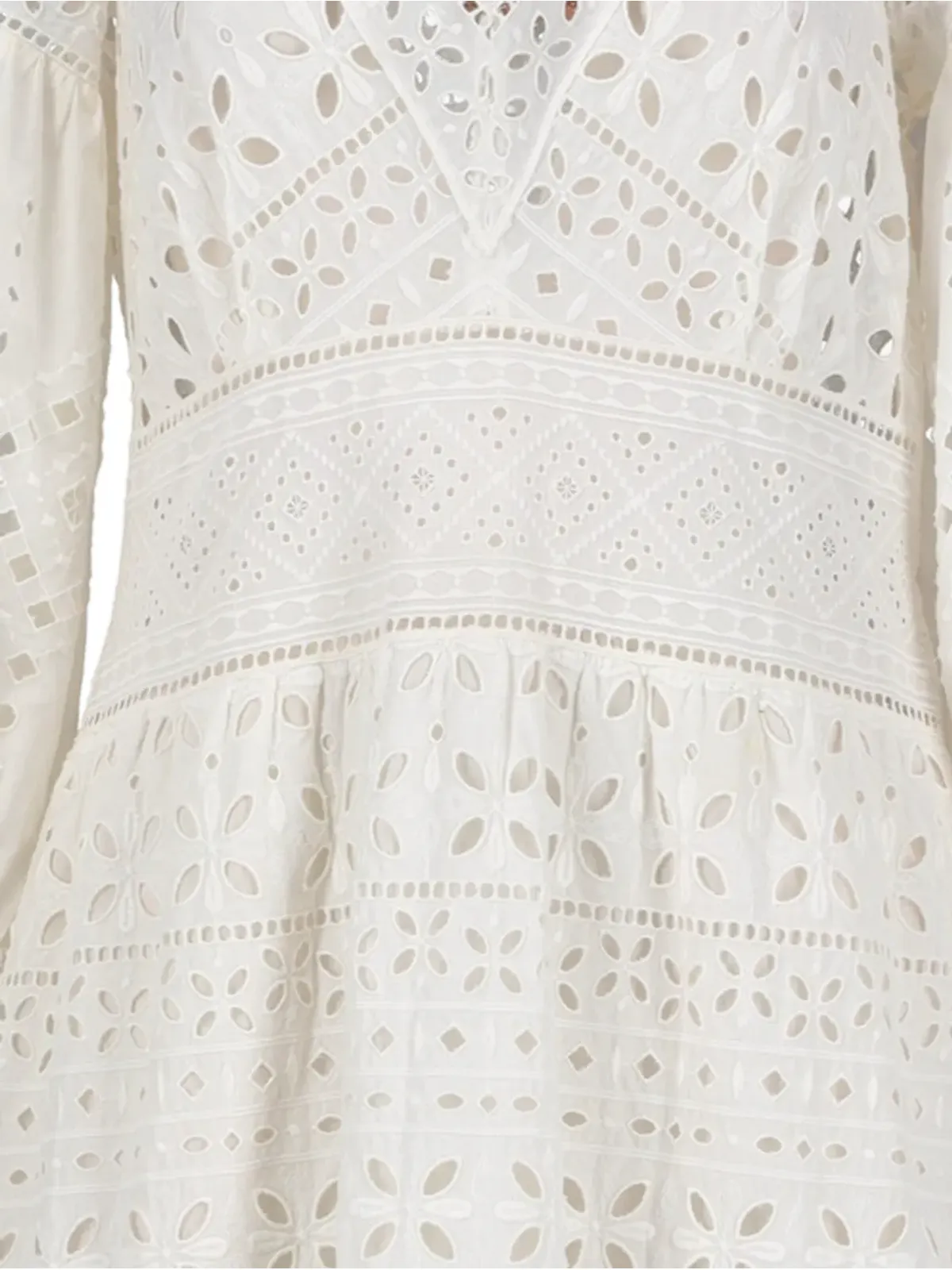 Ermanno Scervino Vintage ブロードレースVネックマキシドレス - 画像1