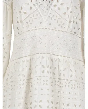 Ermanno Scervino Vintage ブロードレースVネックマキシドレス - サムネイル1