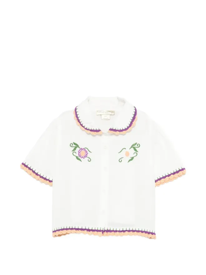 Stella McCartney Kids Stella McCartney Kids 刺繍入りペーターパンカラー トップス（ホワイト）の商品画像