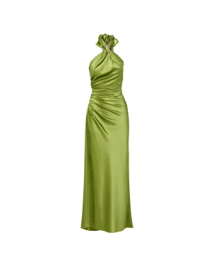 Veronica Beard Izaren halterneck twisted maxi dress - Green - サムネイル1