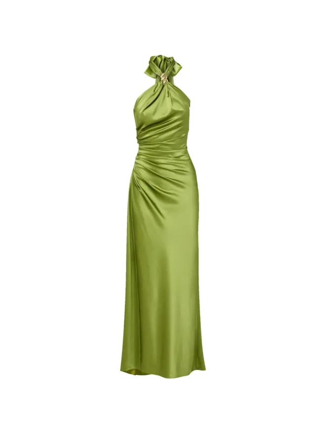 Veronica Beard Veronica Beard Izaren halterneck twisted maxi dress - Greenの商品画像