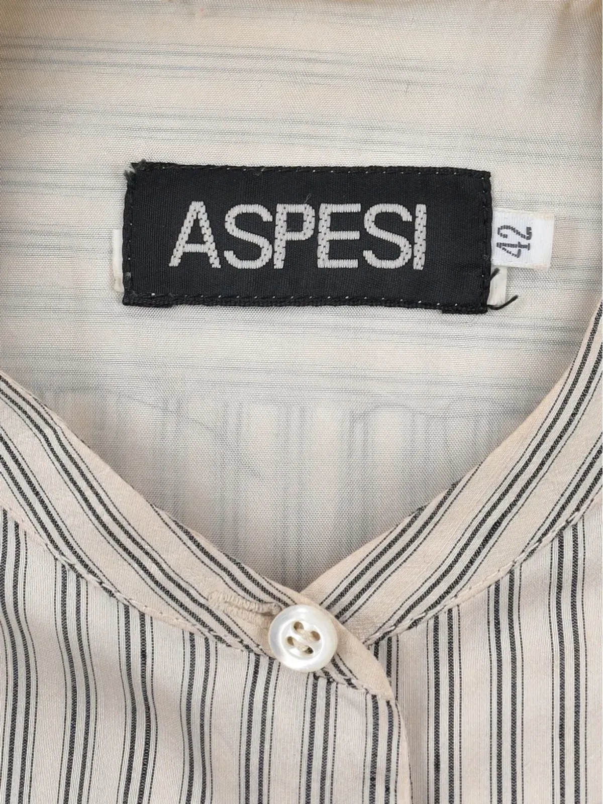 Aspesi Vintage ストライプ柄ボタンベスト - 画像4