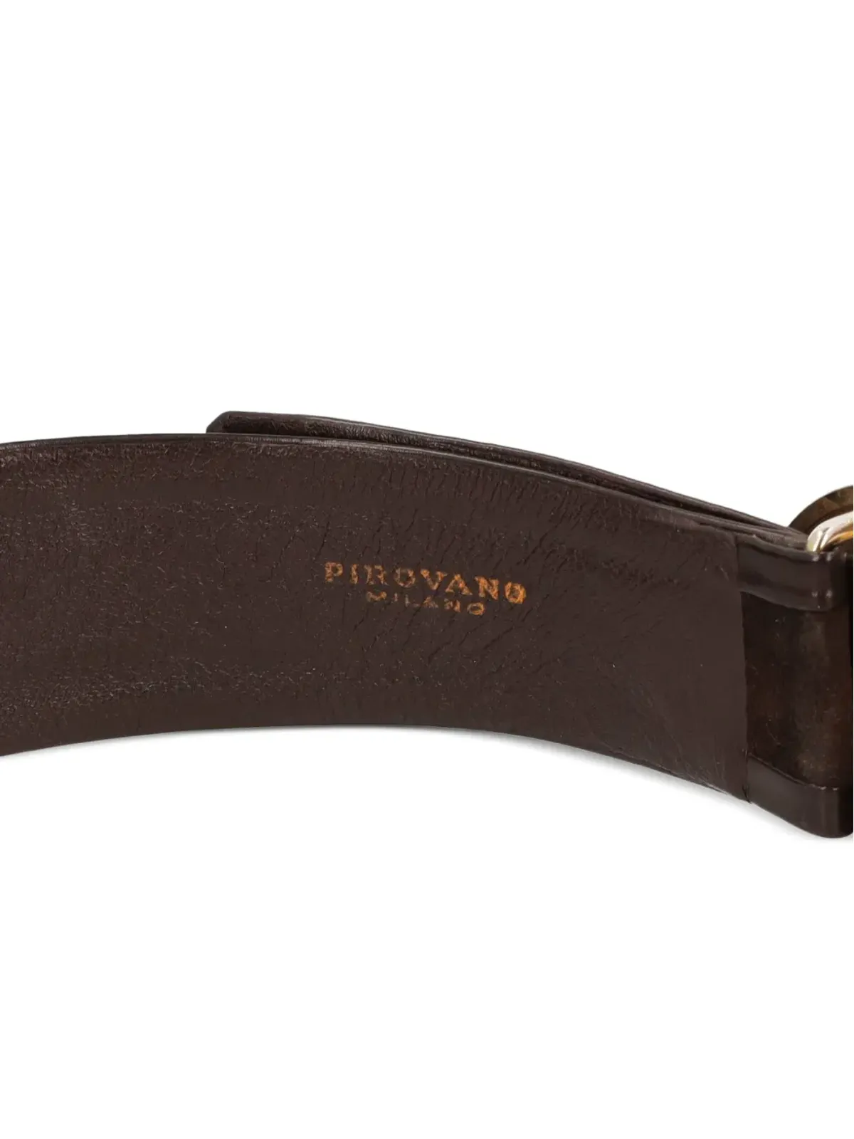 Pirovano Vintage オーバルバックルベルト - 画像3