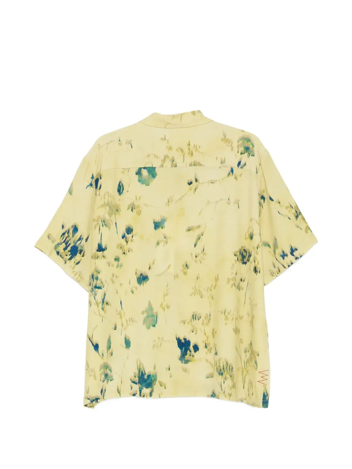 AMARÁNTO floral pocket shirt - Green - 画像2