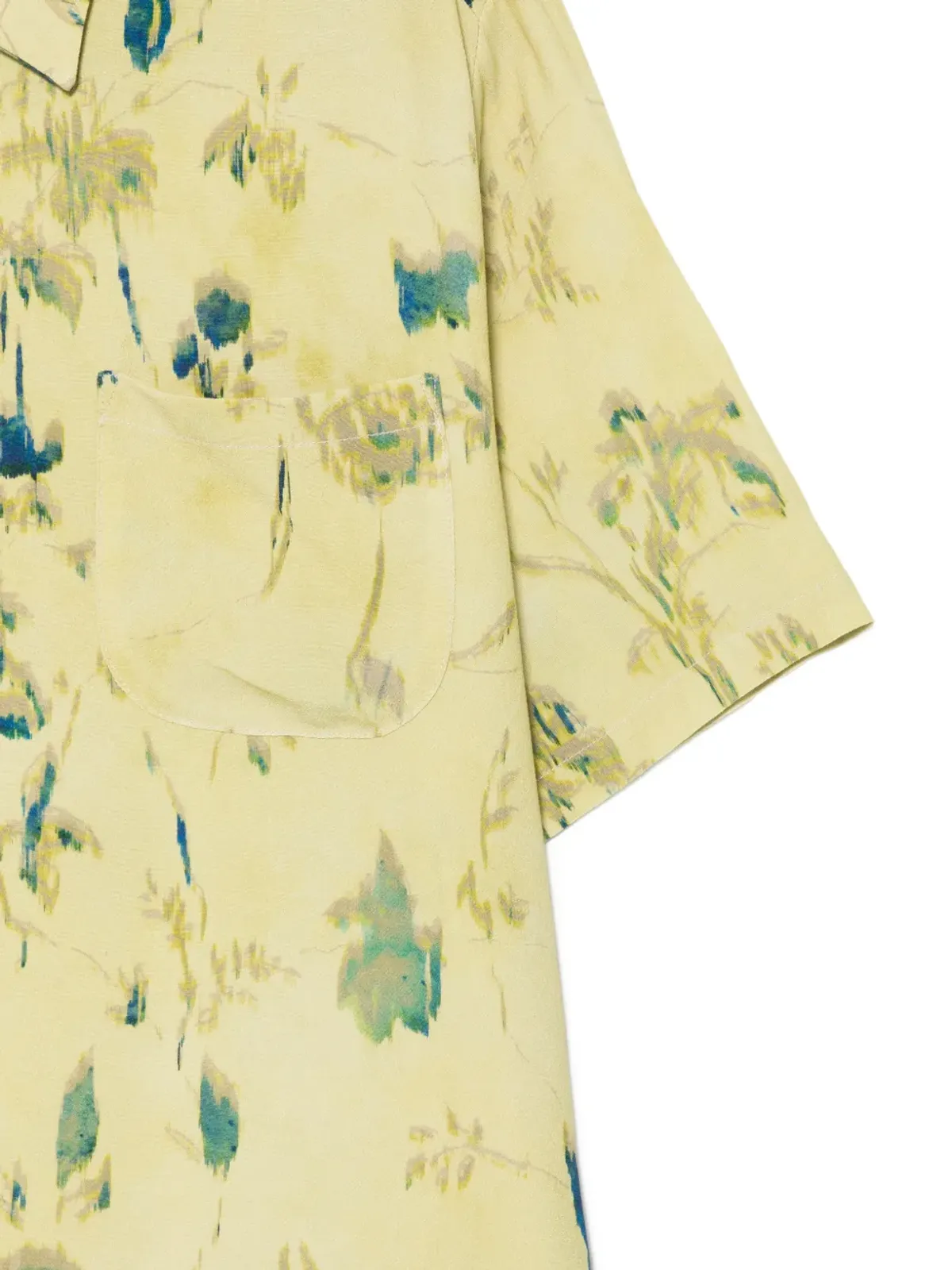 AMARÁNTO floral pocket shirt - Green - 画像3