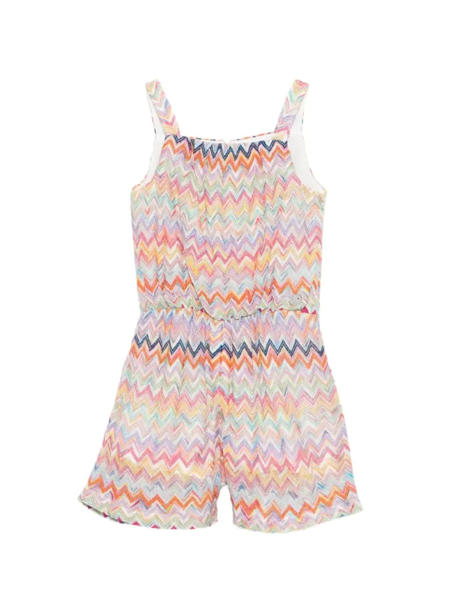 Missoni Kids Missoni Kids ジグザグ柄ノースリーブジャンプスーツの商品画像