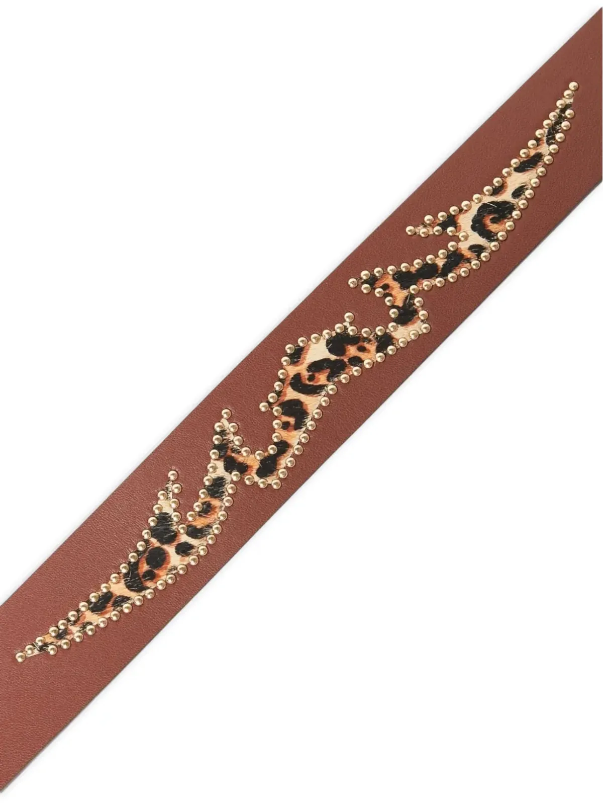 GUAPI ゴールドエンブレム レオパード柄ベルト - 画像4