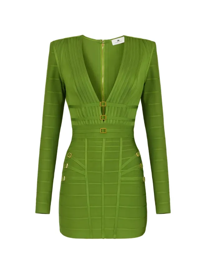 Elisabetta Franchi Elisabetta Franchi リブ編みミニドレスの商品画像