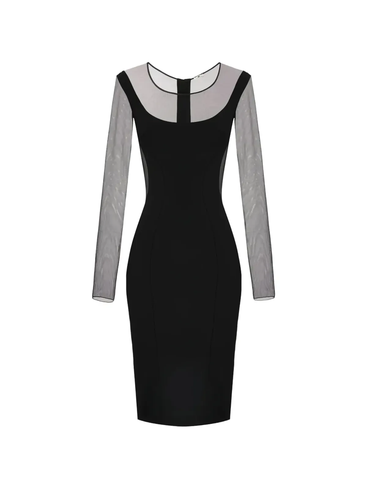 Elisabetta Franchi カットアウトシアーミディドレス - 画像1