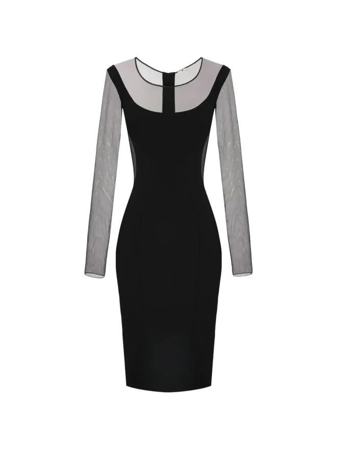 Elisabetta Franchi Elisabetta Franchi カットアウトシアーミディドレスの商品画像