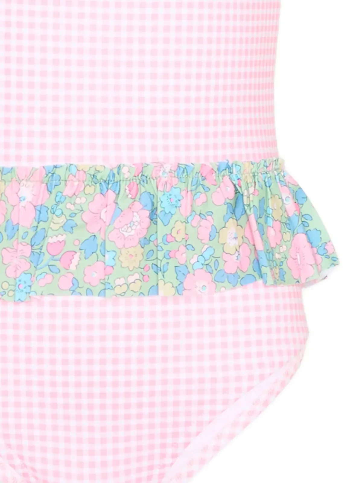 Pesciolino Rosso Kids gingham floral swimsuit - Pink - 画像3