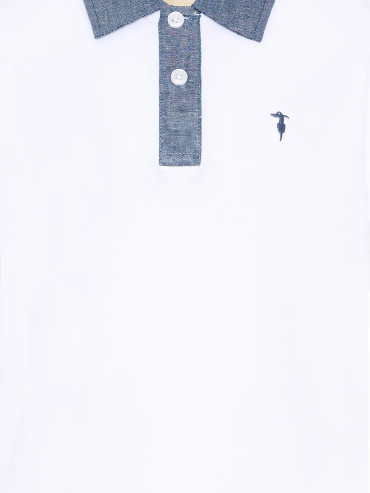 TRUSSARDI JUNIOR 半袖コットンポロシャツ - White - 画像3