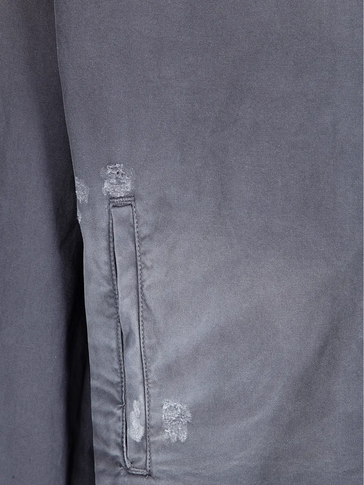 Stockholm Surfboard Club Phil distressed-effect denim jacket - Grey - 画像3