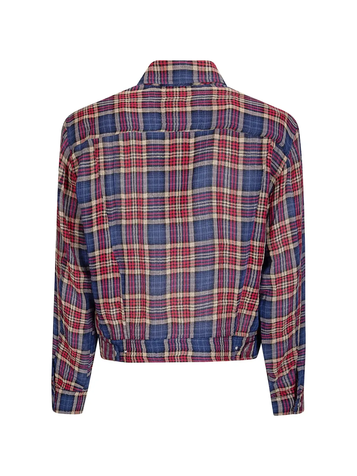Stockholm Surfboard Club ジップ付き チェックシャツジャケット - 画像2
