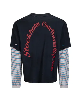 Stockholm Surfboard Club ストライプレイヤードTシャツ - サムネイル2