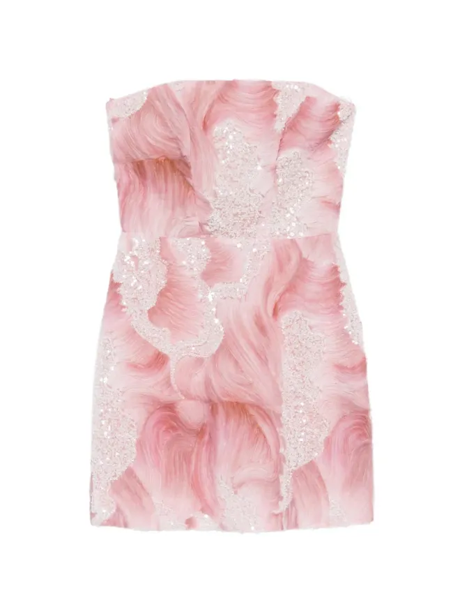 DE SANTIS DE SANTIS embellished mini dress - Pinkの商品画像