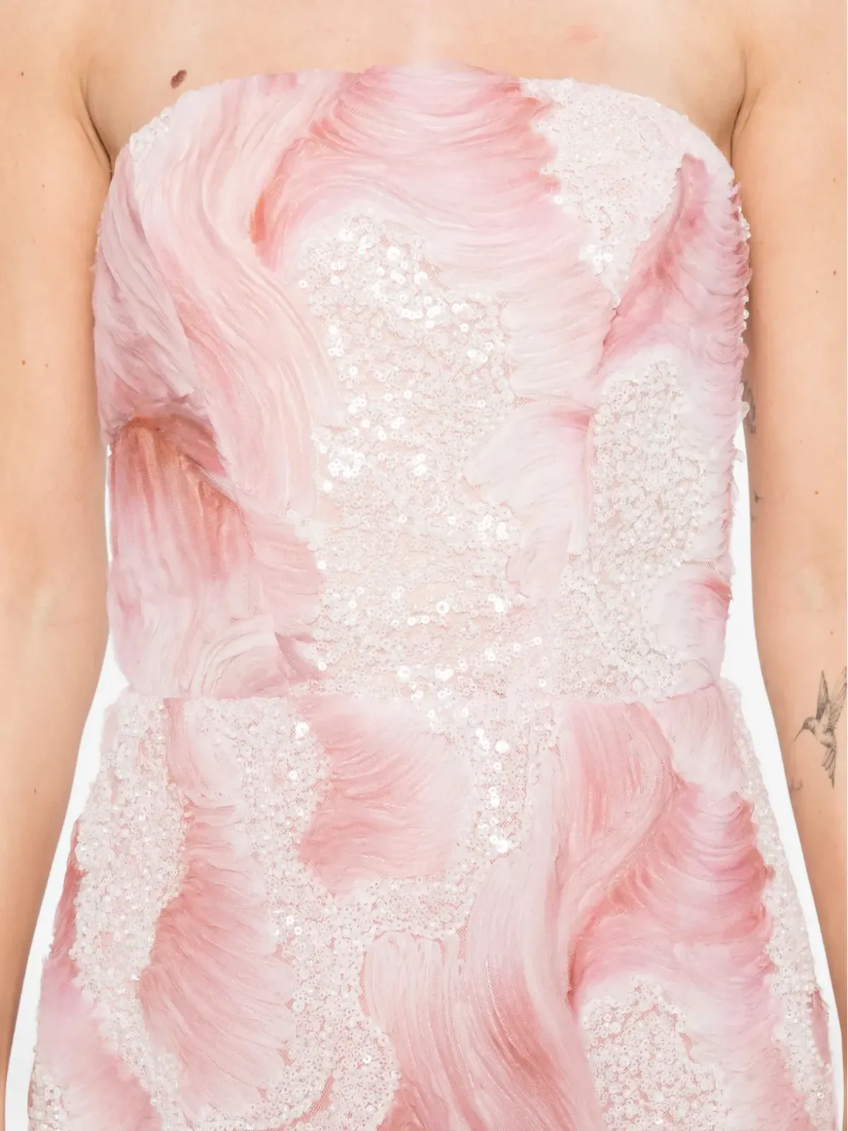 DE SANTIS embellished mini dress - Pink - 画像5