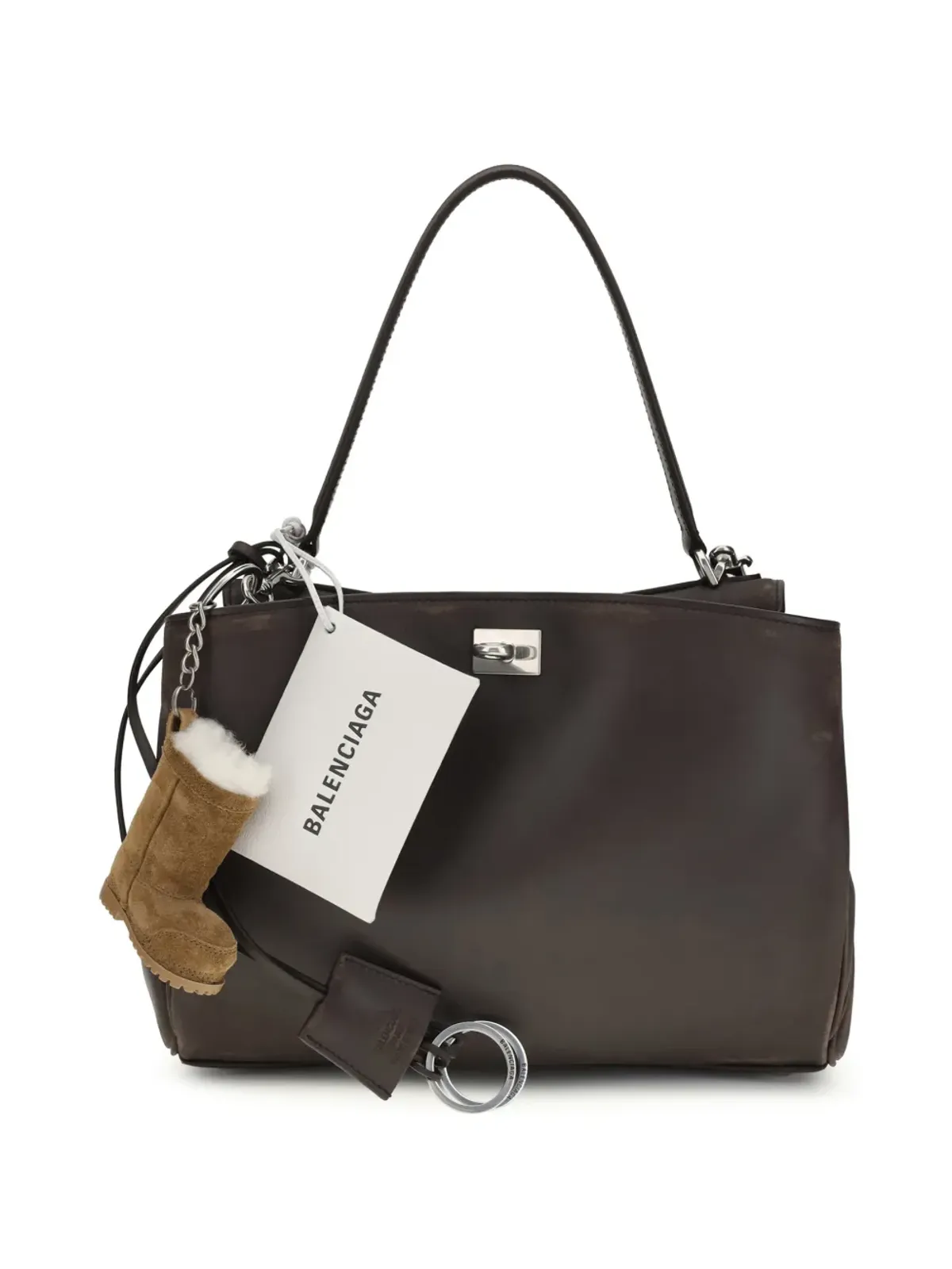 Balenciaga Rodeo レザー トートバッグ - Brown - 画像1