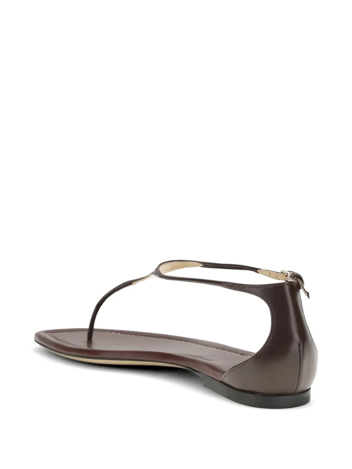 Francesco Russo T-strap square-toe サンダル ブラウン - 画像4