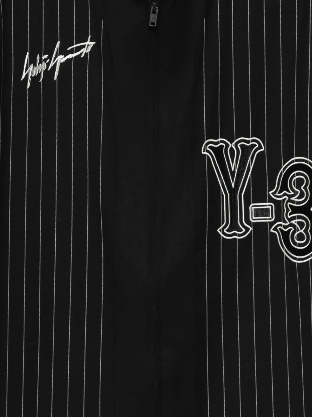 Y-3 ピンストライプ ジップアップ シャツ - 画像3