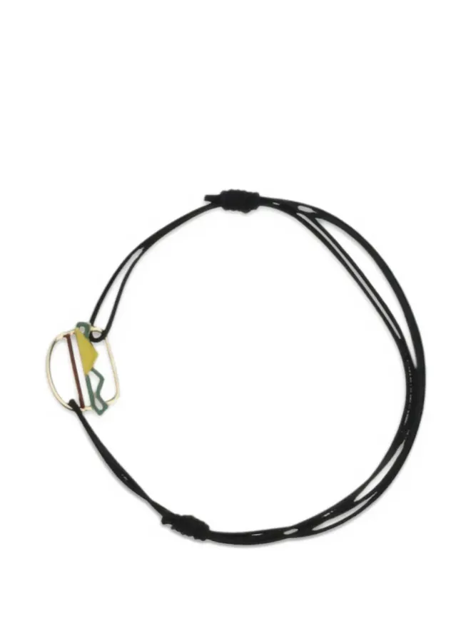 ALIITA Aliita Hamburger adjustable-cord bracelet - Blackの商品画像