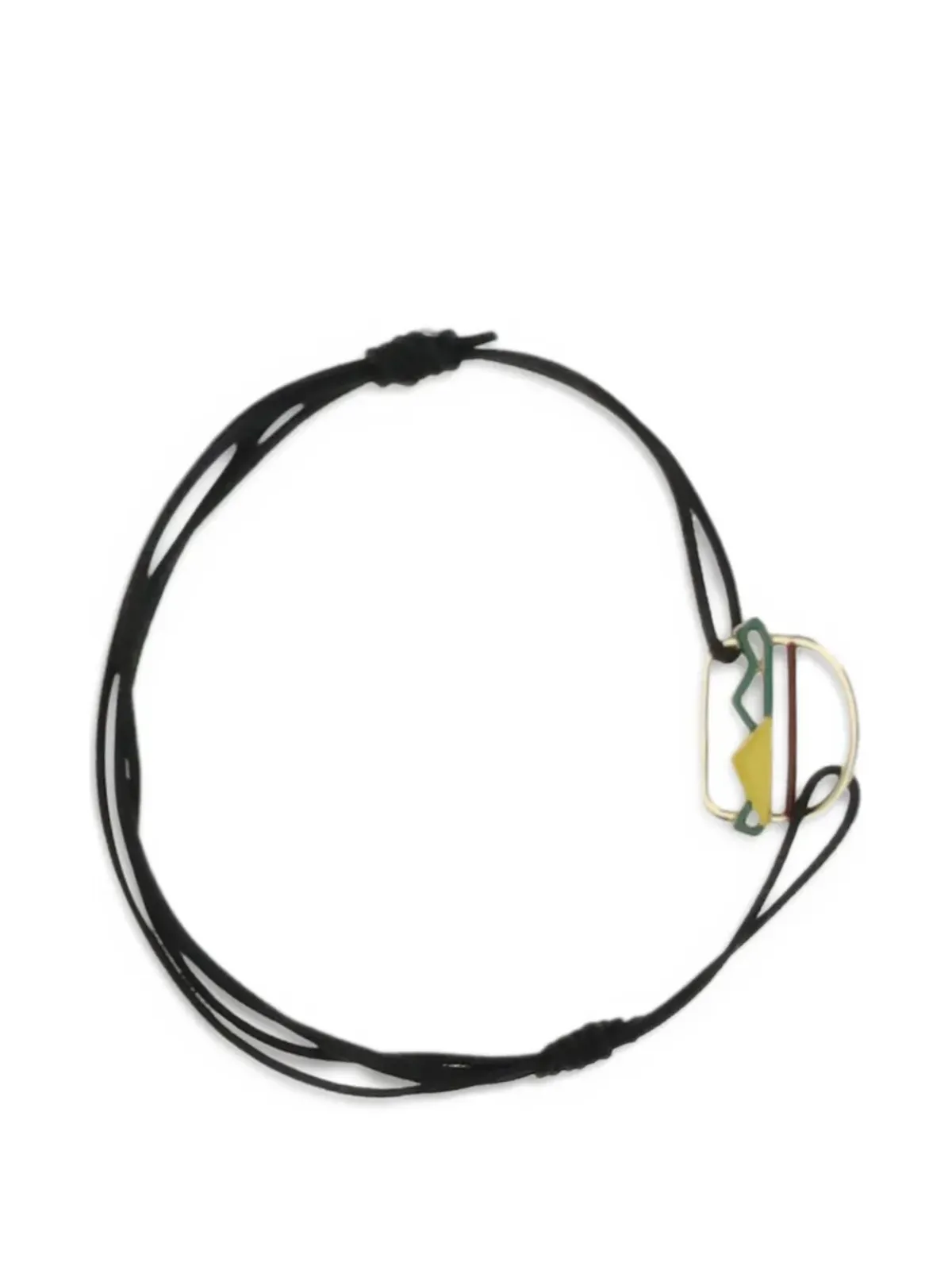 Aliita Hamburger adjustable-cord bracelet - Black - 画像2