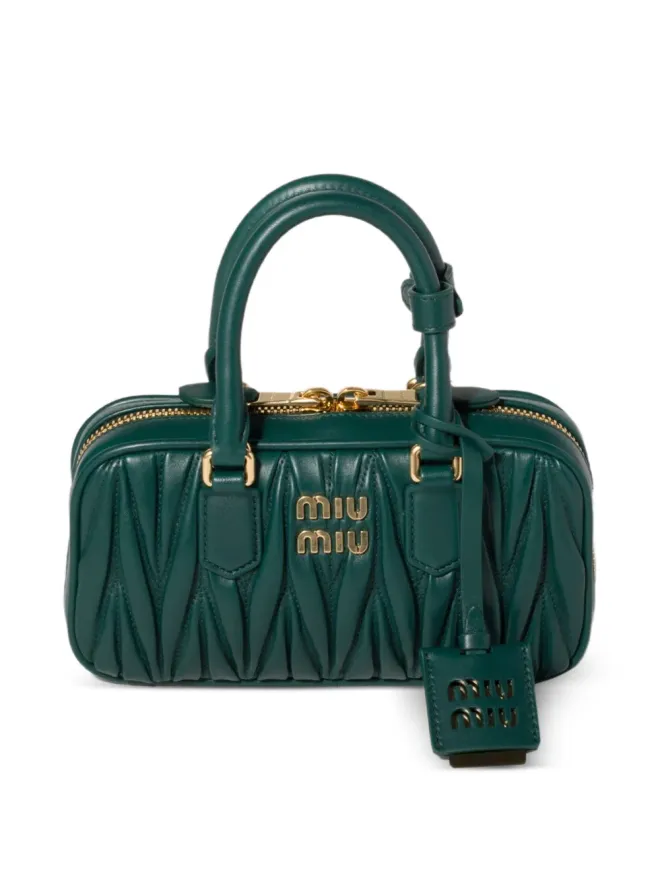Miu Miu Miu Miu Arcadie matelassé nappa leather mini-bag - Greenの商品画像