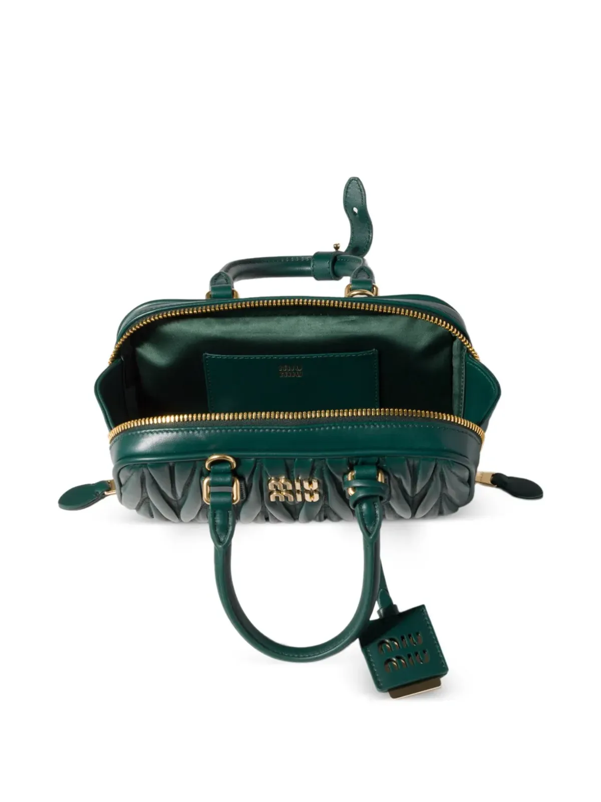Miu Miu Arcadie matelassé nappa leather mini-bag - Green - 画像3