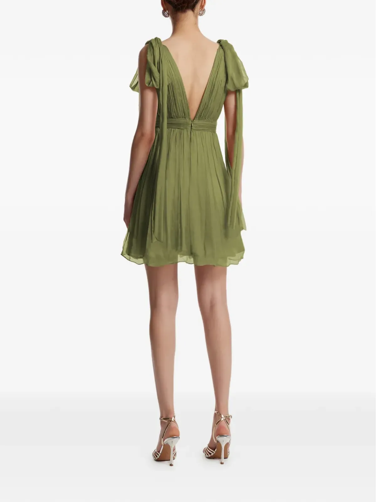 FRAMBOISE Vネック・リボンディテール ドレス - 画像4