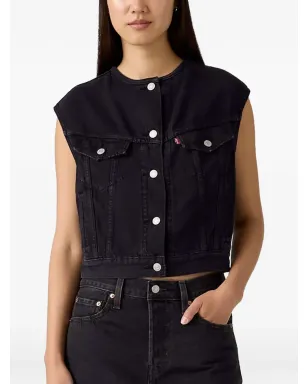 Levi's 襟なしボタン留めベスト - ブラック - サムネイル2