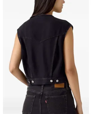 Levi's 襟なしボタン留めベスト - ブラック - サムネイル3