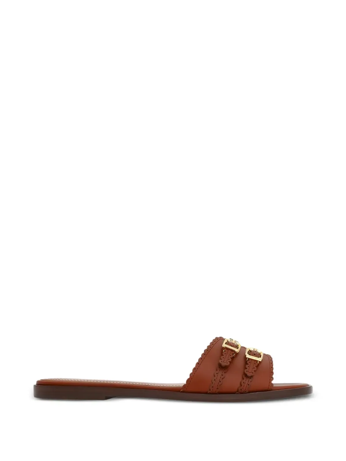 ZIMMERMANN Goldie Buckles スカラップレザーサンダル - 画像1