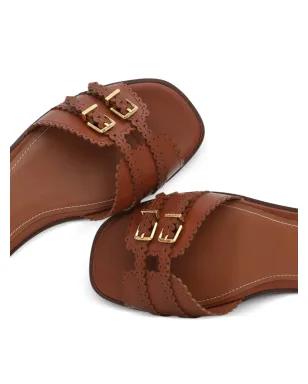 ZIMMERMANN Goldie Buckles スカラップレザーサンダル - サムネイル5