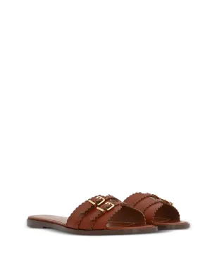 ZIMMERMANN Goldie Buckles スカラップレザーサンダル - サムネイル2