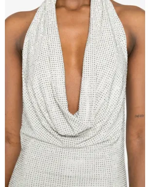 TWENTY FOURHAITCH Kuta halterneck maxi dress - Silver - サムネイル5