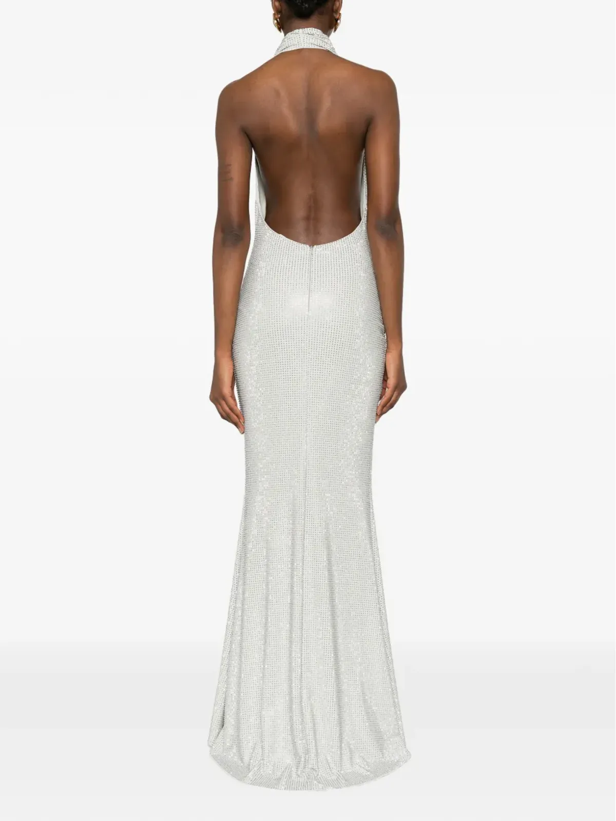 TWENTY FOURHAITCH Kuta halterneck maxi dress - Silver - 画像4