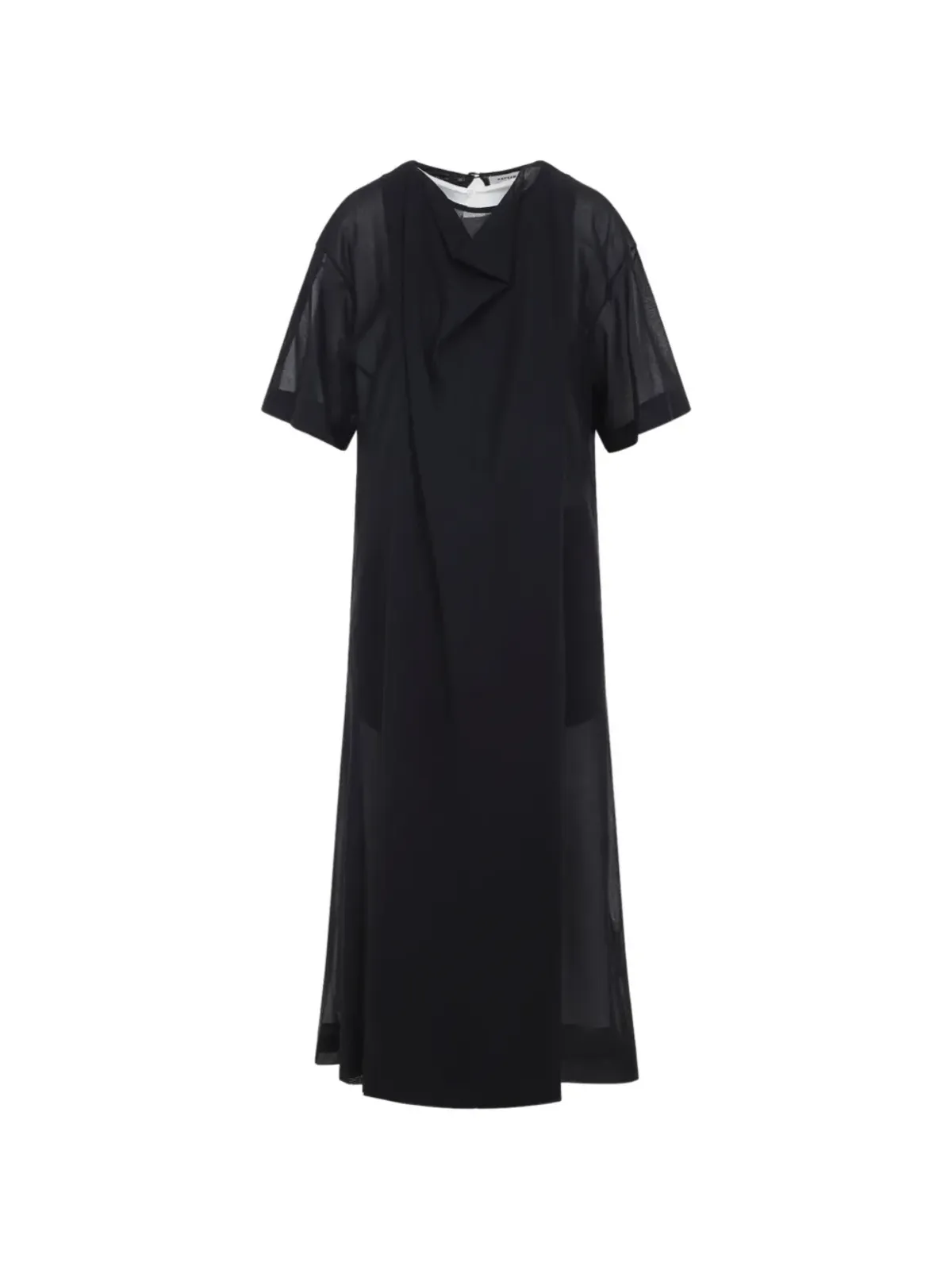 Carven ドレープミディドレス - ブラック - 画像1