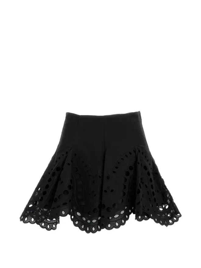 Charo Ruiz Ibiza Charo Ruiz Ibiza Sail scalloped-finish mini skirt - Blackの商品画像