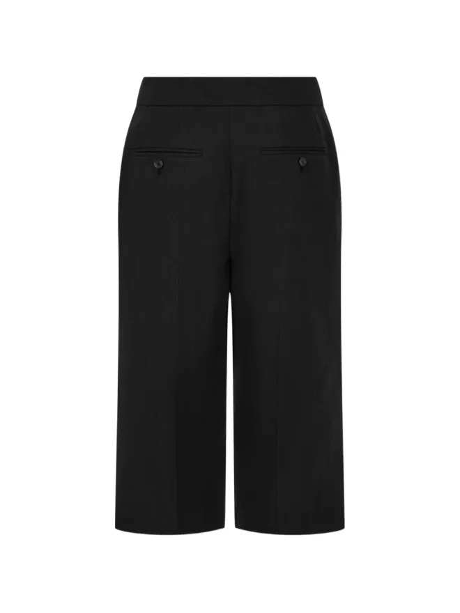TOMBOY TOMBOY プリーツクロップドパンツ - ブラックの商品画像