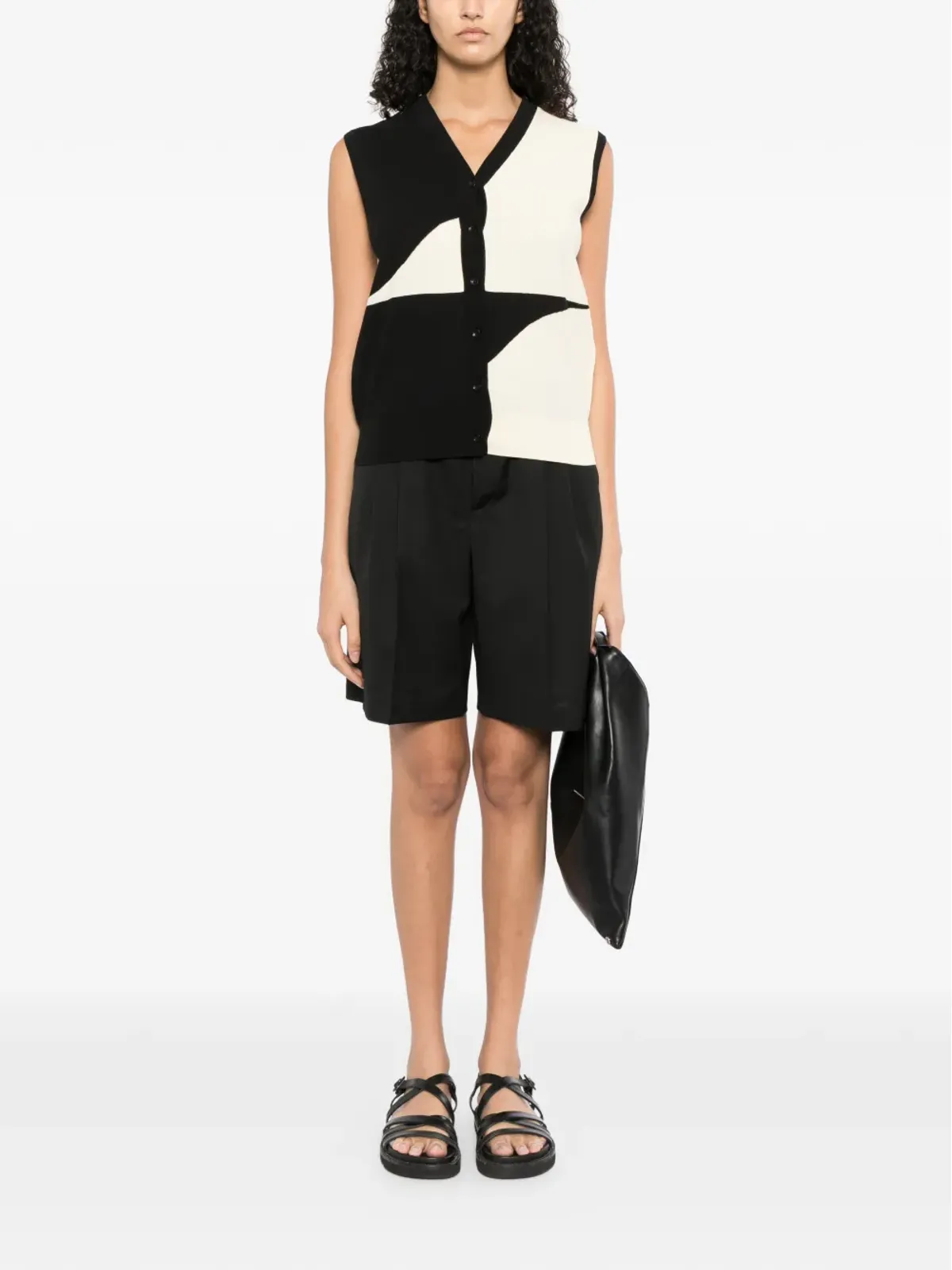 LESS ベルト付き テーラードショーツ - 画像2