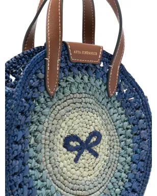 Anya Hindmarch 小さめ Round Bow ラフィア トートバッグ - サムネイル4